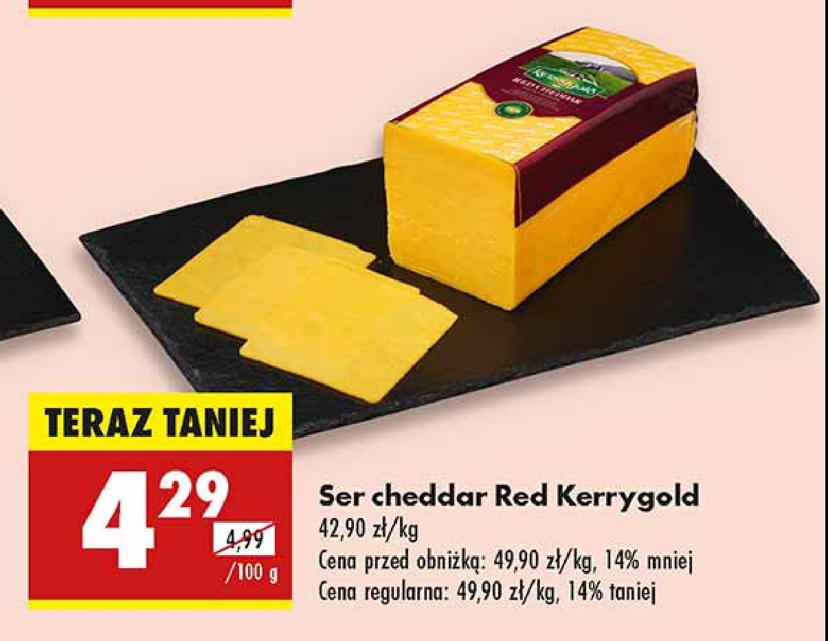 Ser cheddar red Kerrygold promocja w Biedronka