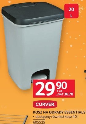 Kosz na odpady CURVER ESSENTIALS 20L promocja w Selgros