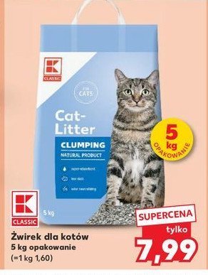 Żwirek dla kota K-classic promocja