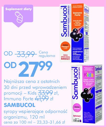 Syrop dla dzieci immuno forte z czarnego bzu promocja