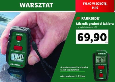 Miernik grubości lakieru Parkside promocja