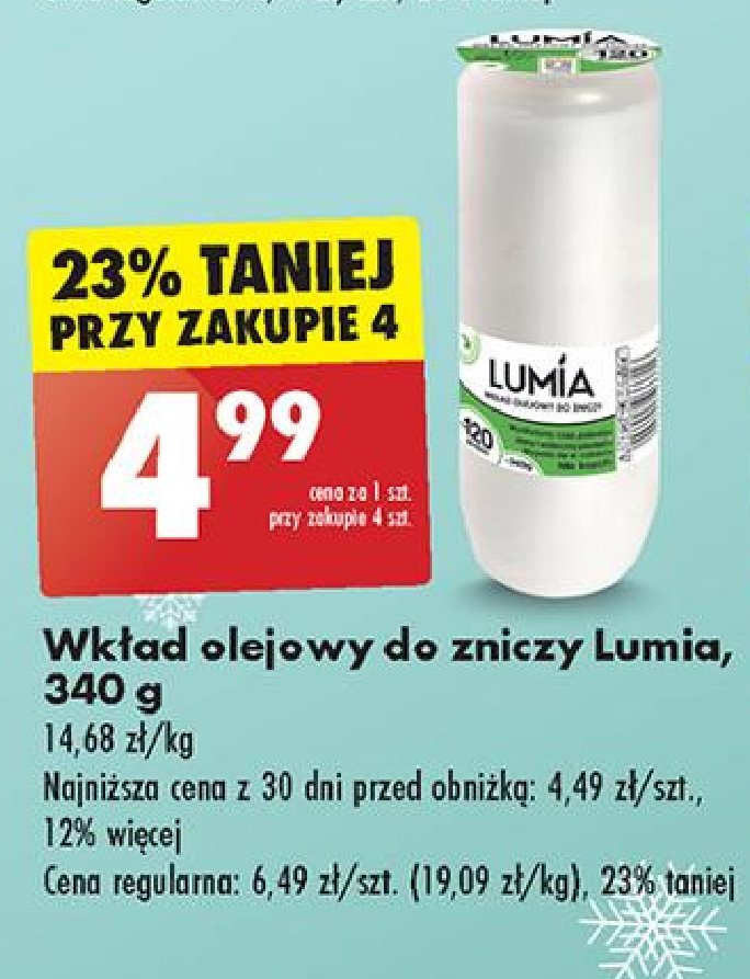 Wkład olejowy do zniczy 120 Lumia promocja