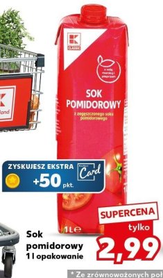 Sok pomidorowy 1 l promocja w Kaufland