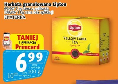 Herbata granulowana Lipton promocja w Prim Market