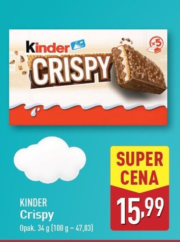 Batony Kinder crispy promocja w Aldi