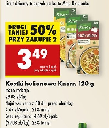 Bulion na włoszczyźnie Knorr promocja w Biedronka