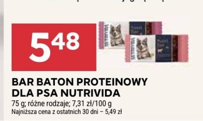 Bar baton proteinowy dla psa Nutrivida promocja w Stokrotka