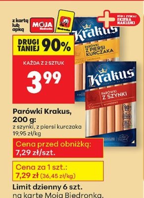 Parówki z piersi kurczaka promocja w Biedronka