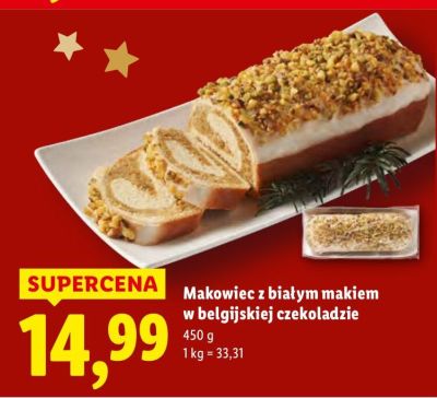 Makowiec z białym makiem w belgijskiej czekoladzie promocja w Lidl