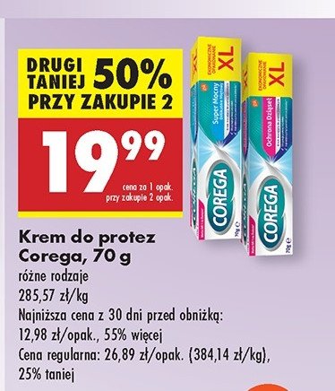 Krem mocujący do protez Corega ochrona dziąseł promocja