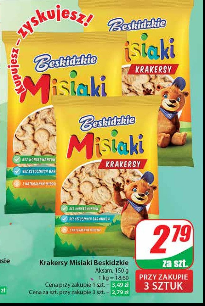 Krakersy misiaki Aksam beskidzkie promocja