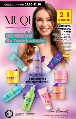 Kosmetyki do włosów Niuqi - odżywka 200 ml różne rodzaje 2+1 GRATIS promocja w Biedronka