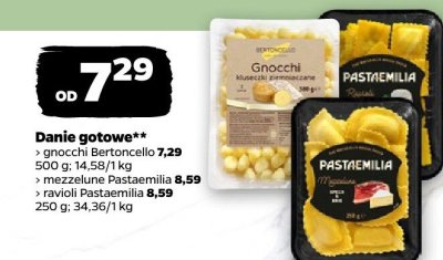 Danie gotowe mezzalune Pastiemilia promocja w Netto
