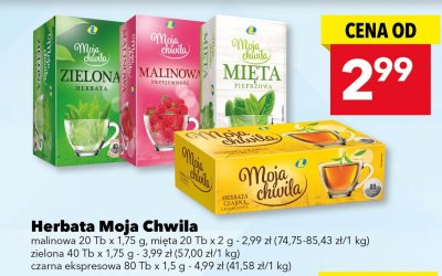 Herbata Moja Chwila malinowa promocja w LEWIATAN