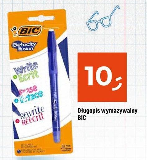 Długopis wymazywalny ilusion niebieski Bic gelocity promocja