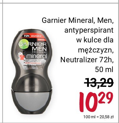 Dezodorant neutralizer Garnier men mineral promocja