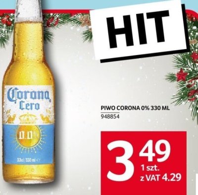 Piwo Corona 0% 330 ml promocja w Selgros