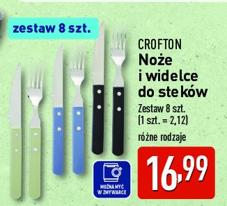 Zestaw noży i widelców do steków Crofton promocja w Aldi