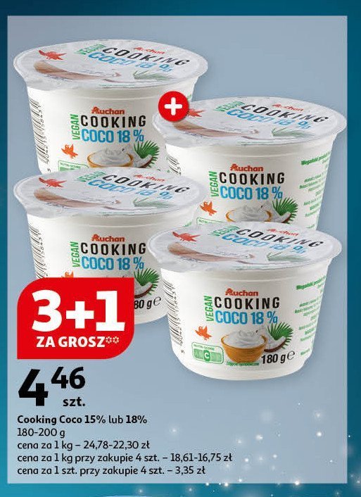 Mleczko kokosowe 18 % Auchan promocja w Auchan