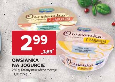 Owsianka na jogurcie Krasnystaw różne rodzaje promocja w Stokrotka