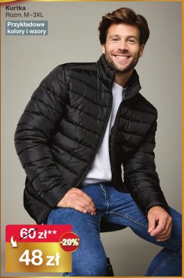 Kurtka męska skóropodobna s-3xl Tex promocja w Woolworth