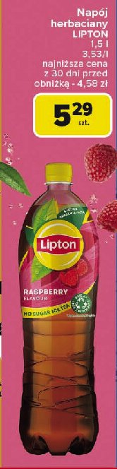 Herbata mrożona raspberry Lipton ice tea promocja w Carrefour