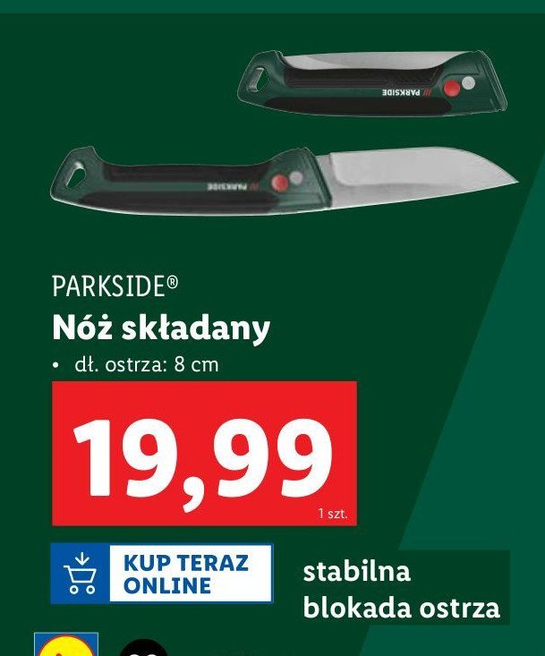 Nóź składany Parkside promocja