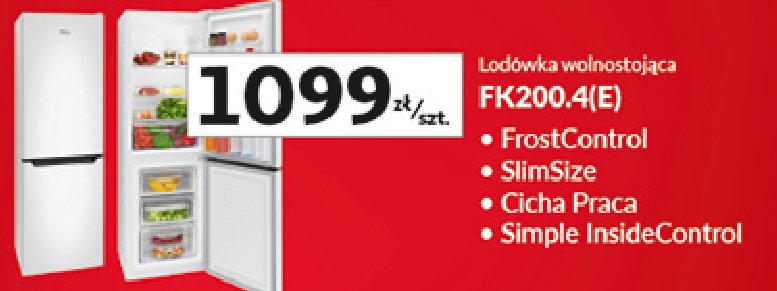 Chłodziarka-zamrażarka fk 200.4 Amica promocja
