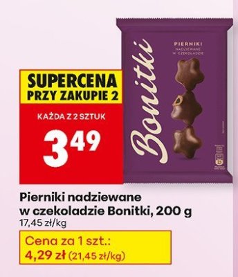 Pierniki nadziewane w czekoladzie Bonitki promocja w Biedronka