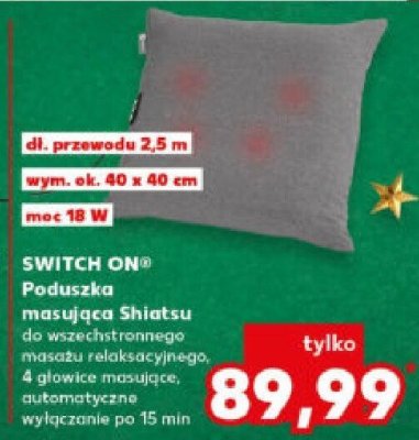 Poduszka masująca Shiatsu 4 głowice  promocja w Kaufland