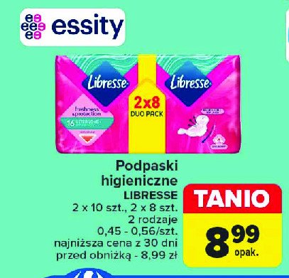 Podpaski higieniczne ultra super Libresse classic promocja