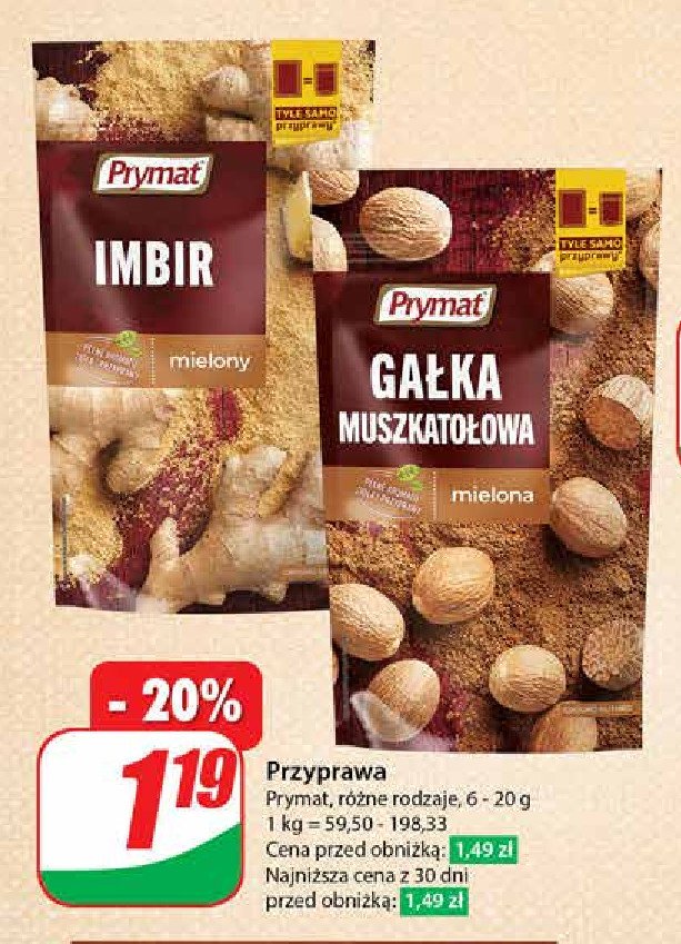 Gałka muszkatołowa mielona Prymat promocja