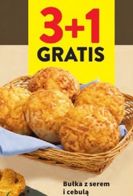 Bułka z serem i cebulą 3+1 gratis promocja w Intermarche