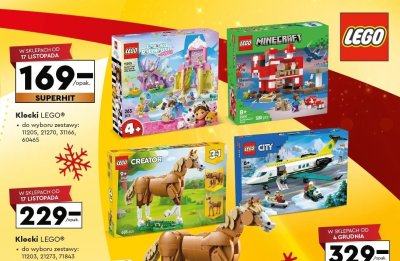 Klocki LEGO do wyboru zestawy: 11205, 21270, 31166, 60465 promocja w Biedronka