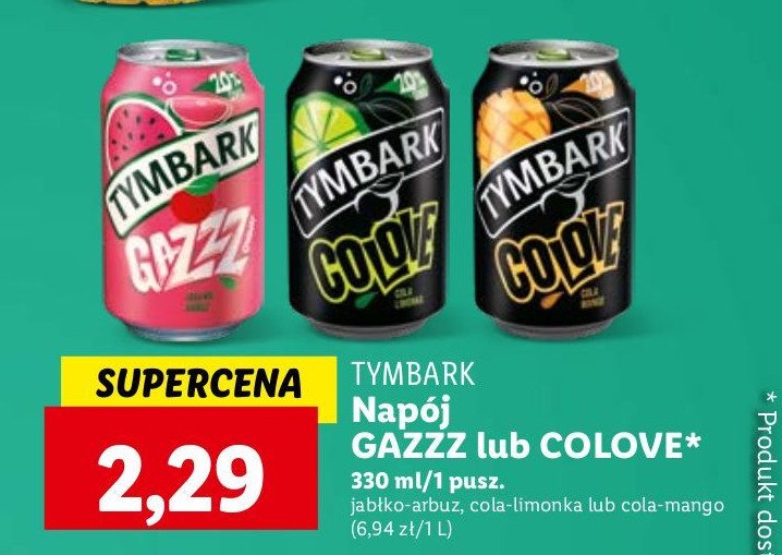 Napój cola + mango Tymbark colove promocja