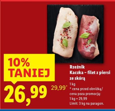 Kaczka - filet z piersi ze skórą promocja w Lidl