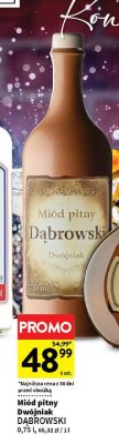 Miód pitny Dwójniak DĄBROWSKI promocja w Intermarche