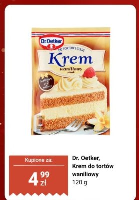 Krem do tortów waniliowy  promocja w Biedronka