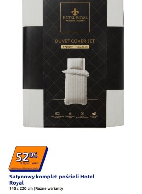 Satynowy komplet pościeli Hotel Royal promocja w Action
