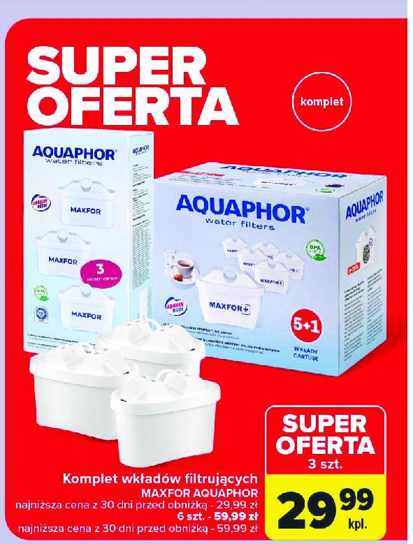 Wkład filtrujący b100-25 Aquaphor promocja w Carrefour