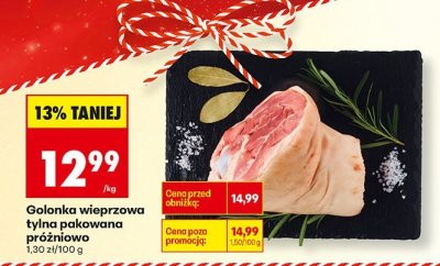 Golonka wieprzowa tylna pakowana próżniowo promocja w Biedronka