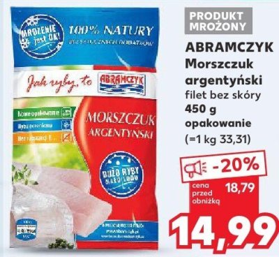 Morszczuk argentyński, filet bez skóry promocja w Kaufland