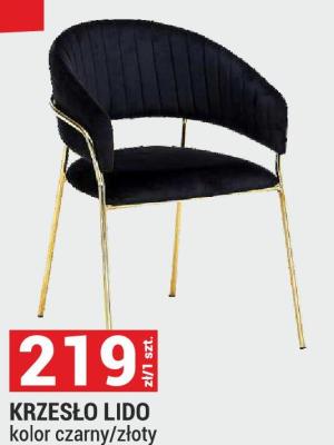 Krzesło Lido kolor czarny/złoty promocja w Merkury Market