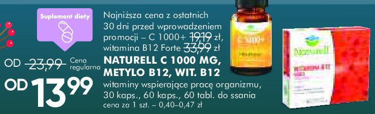 Witamina b12 forte NATURELL promocja w Super-Pharm