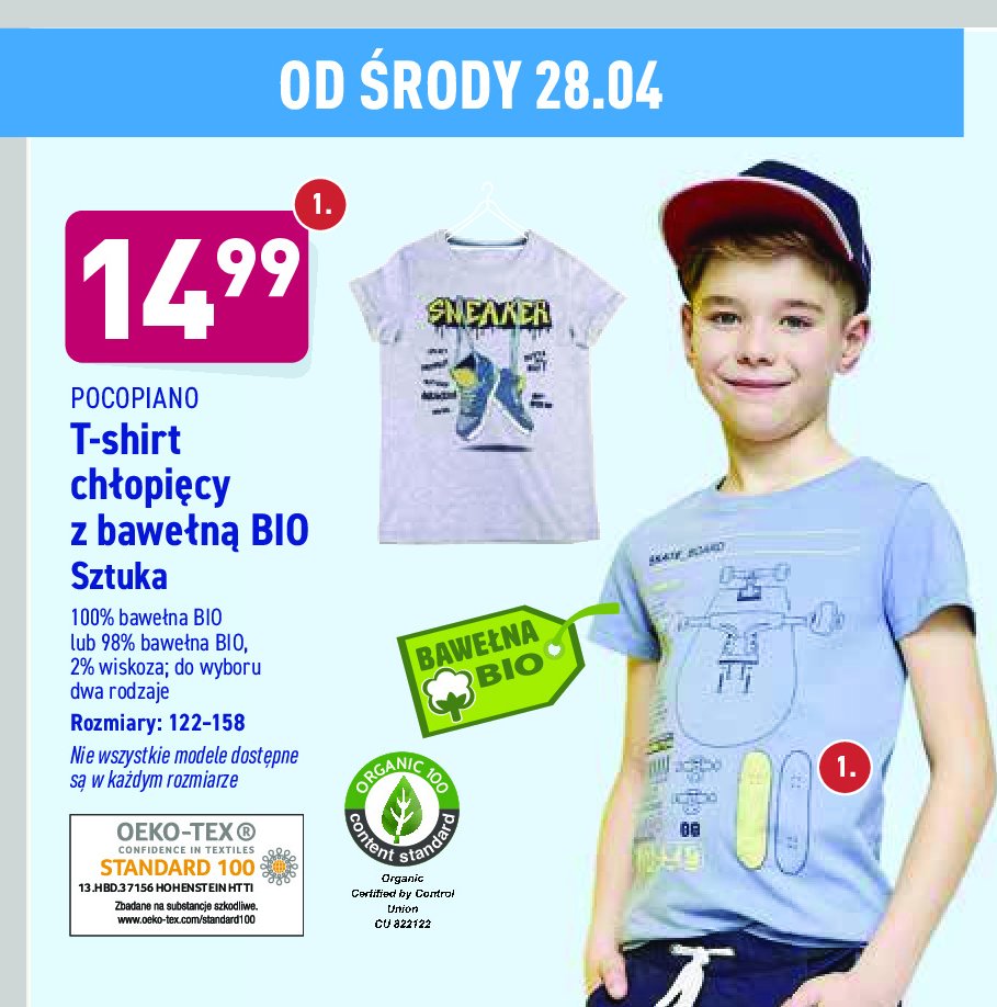 T-shirt chłopięcy 122-158 Pocopiano promocja
