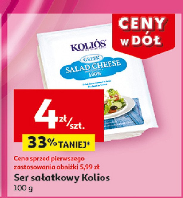 Ser grecka feta Kolios promocja w Auchan