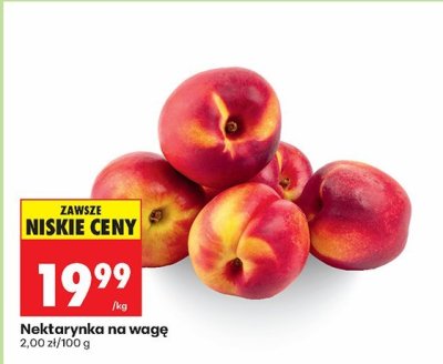 Nektarynka na wagę promocja w Biedronka