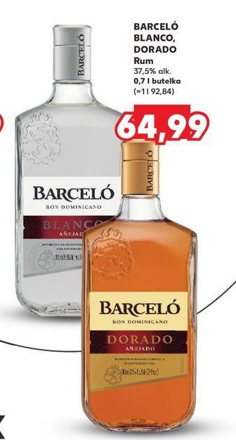 Rum Barcelo blanco anejado promocja w Kaufland