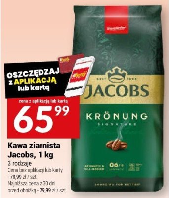 Kawa ziarnista Jacobs, 1 kg promocja w Twój Market