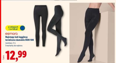 Legginsy termiczne damskie DEN 100  promocja w Lidl